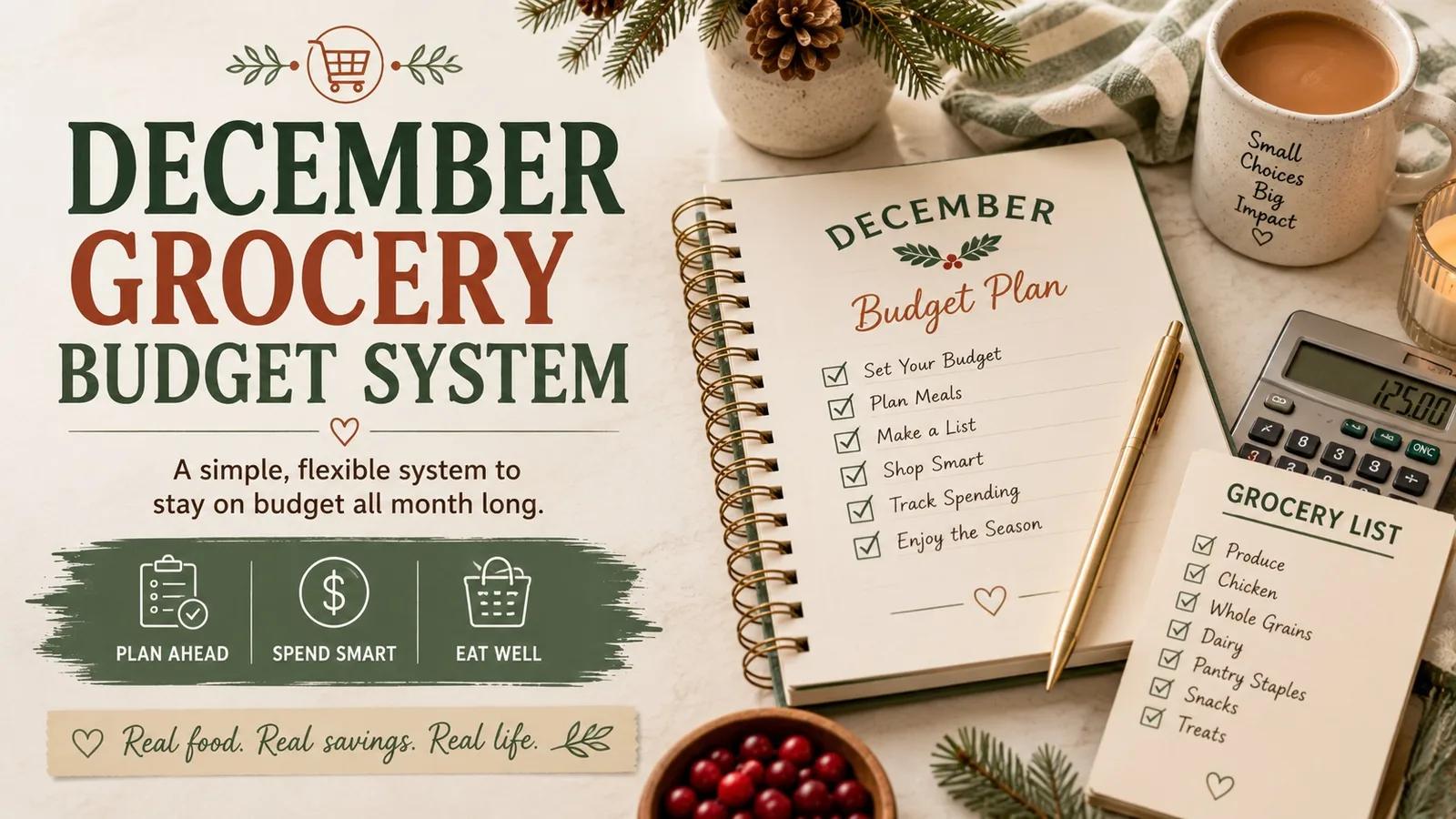 The December Grocery Budget System (Holiday Spending Included)